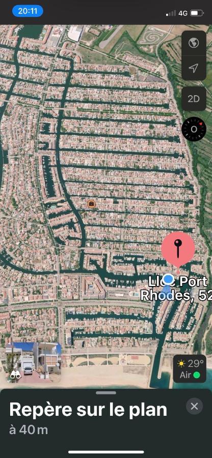 Apt Port Rhodes C, 2 Chbres, 2 Terrasses, Vue Sur Canal Principal De La Marina Et Sur Les Pyrenees Apartment Емпуриабрава Екстериор снимка