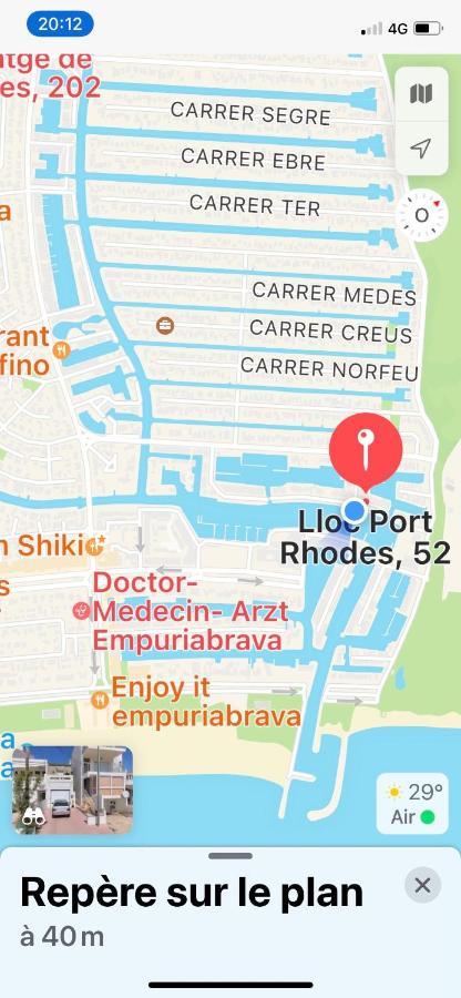 Apt Port Rhodes C, 2 Chbres, 2 Terrasses, Vue Sur Canal Principal De La Marina Et Sur Les Pyrenees Apartment Емпуриабрава Екстериор снимка